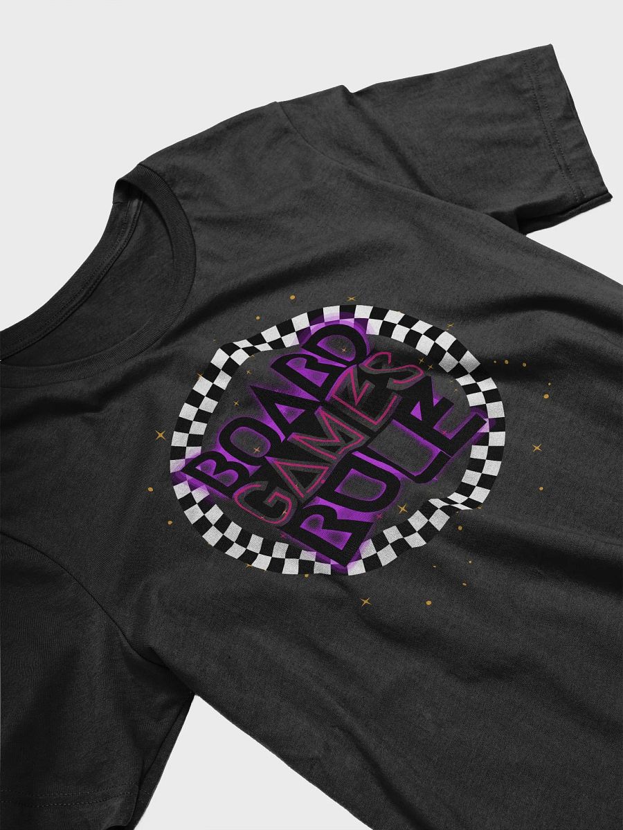 90s Neon Checkerboard Disco Board Game Shirt, Purple Pink Black White Unisex T-shirt, Board Games Rule product image (7)