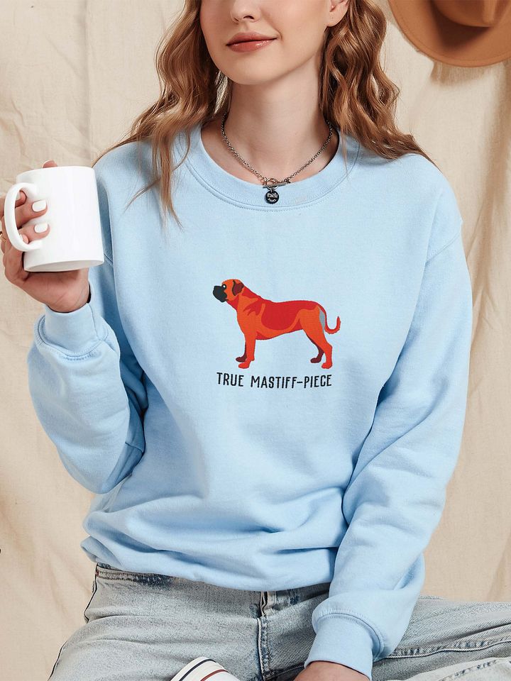 True Mastiff-Piece Sweatshirt(Embroidered) of a Bullmastiff(Red) product image (2)