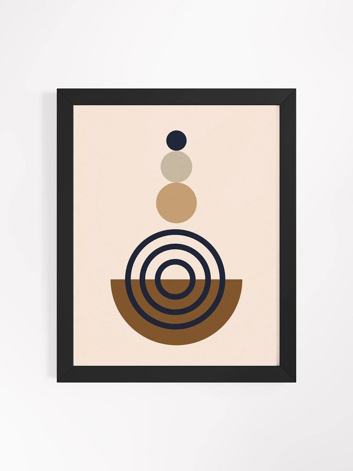 Earthy Circles Framed Art Print product image (10)