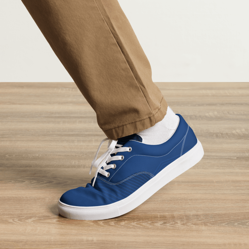 Urban Edge Symmetry Street: Men's Geometric Canvas Shoes product image (4)