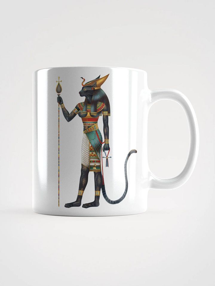 Bastet - The Egyptian Cat Goddess White Glossy Mug product image (1)