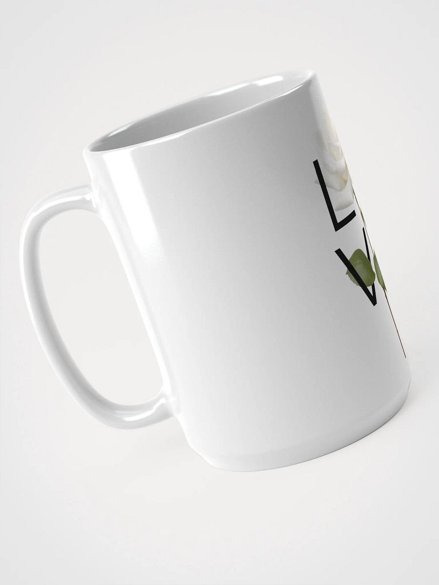 'Love' White Rose White Glossy Mug product image (4)