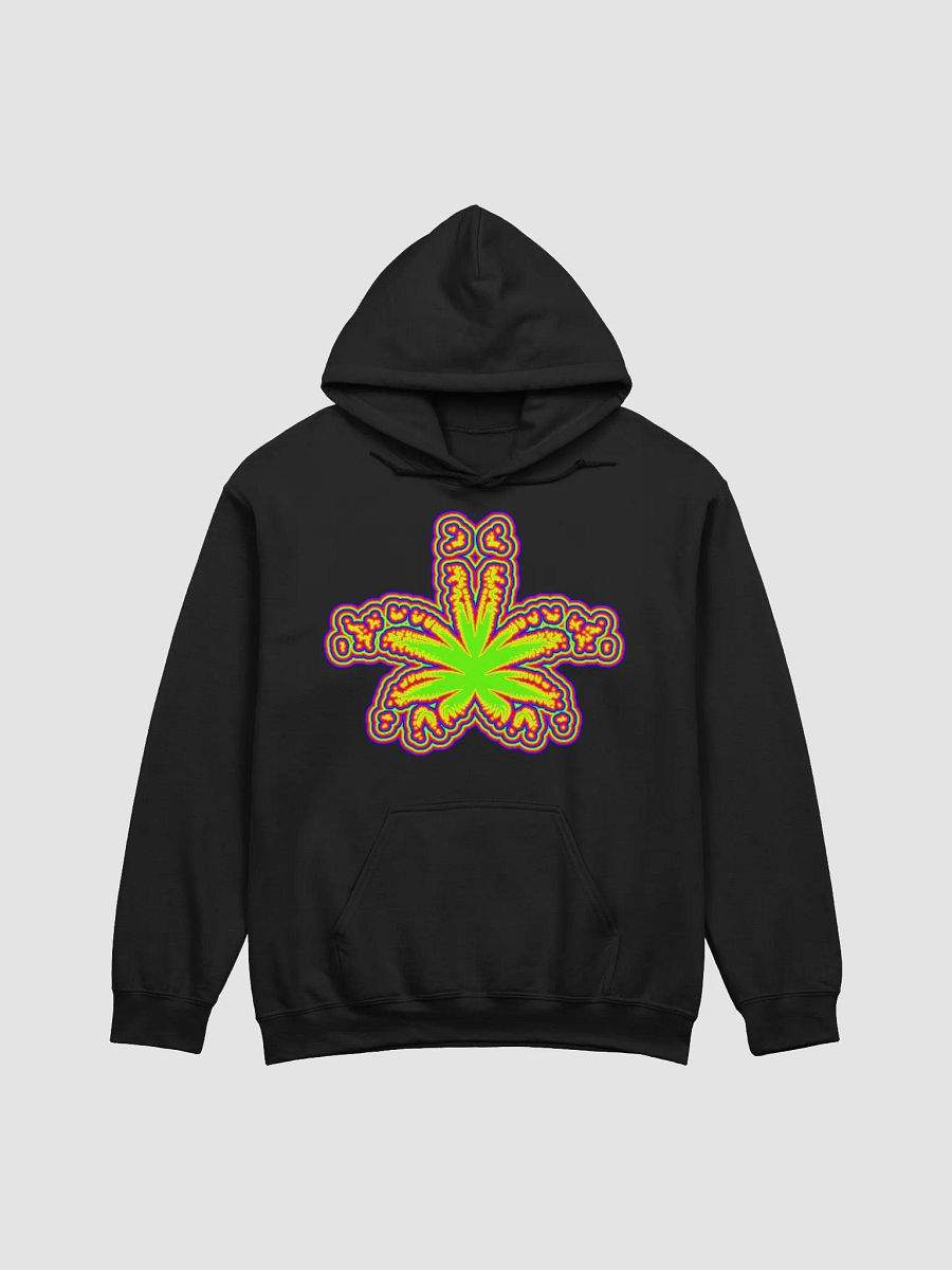Rainbow Cannabis Leaf Black Hoodie, 420 Stoner Queer Pride Clothing product image (1)