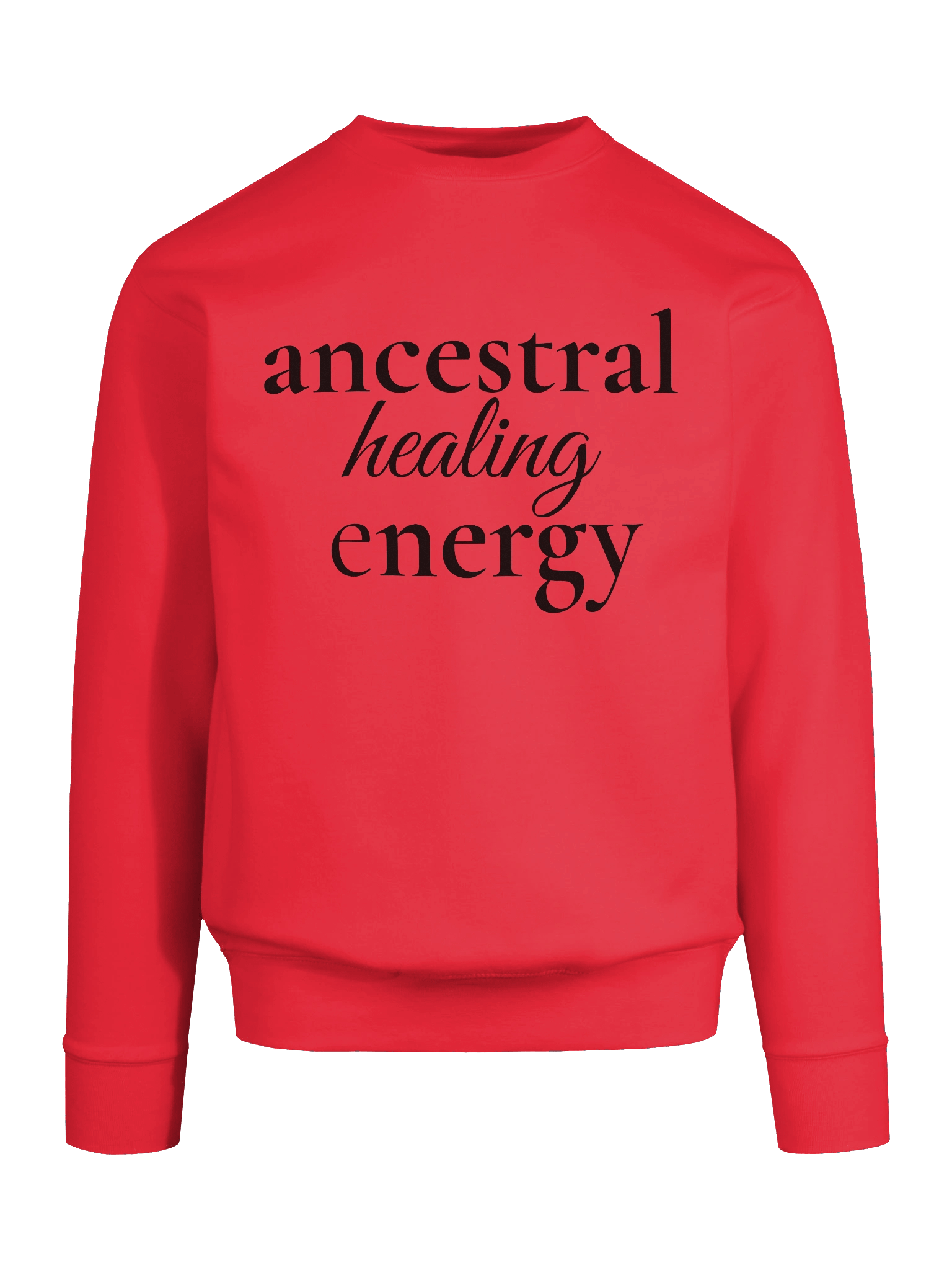 Ancestral Healing Energy — Spiritual Roots Unisex Sweater (Black Words) product image (9)