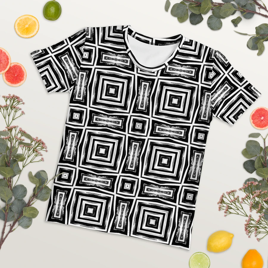 Abstract Monochrome Repeating Pattern Women's T Shirt product image (11)