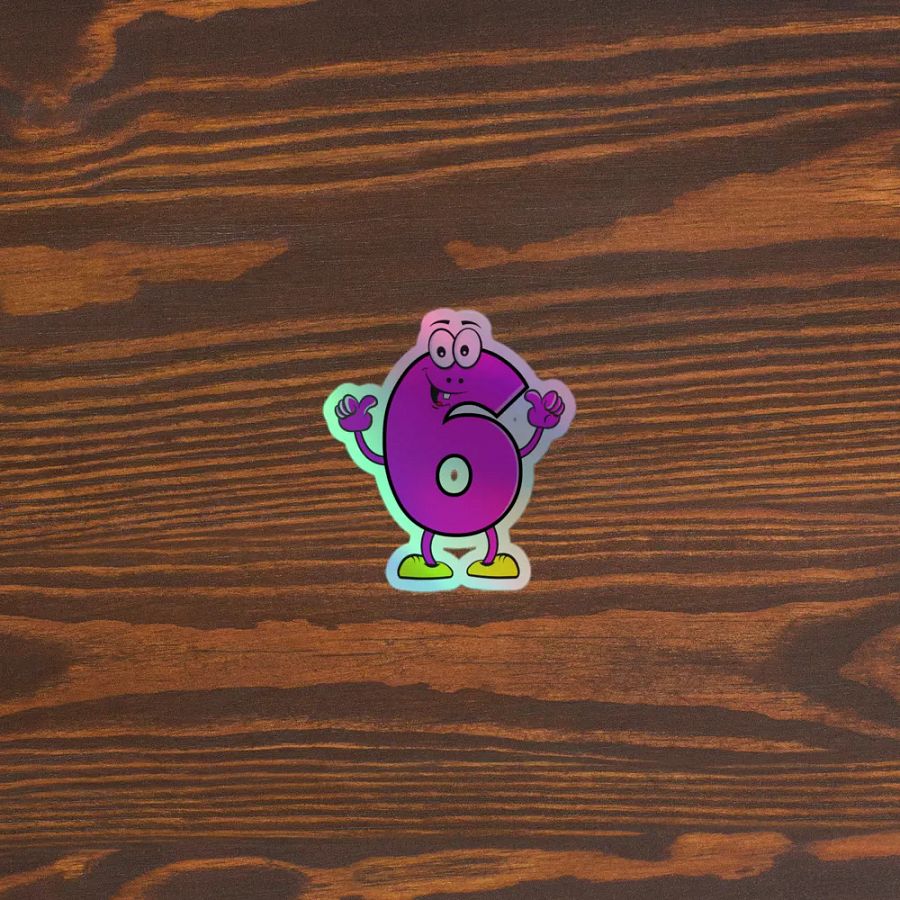Number 6 Holographic Sticker Set product image (5)