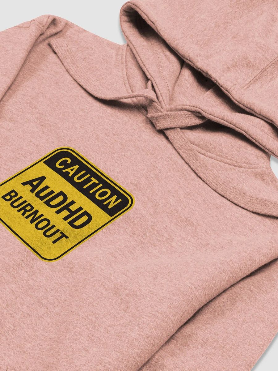 CAUTION: AuDHD BURNOUT printed heavyweight hoodie product image (1)