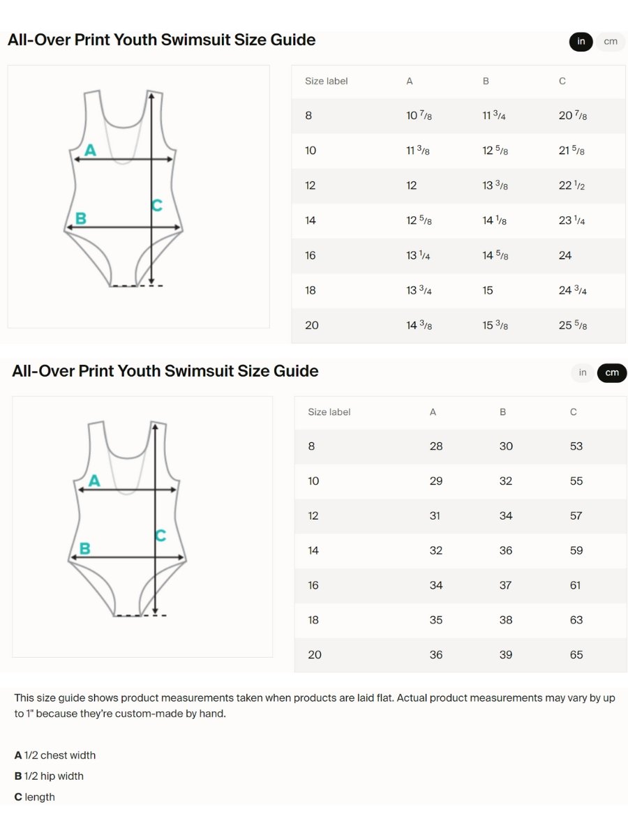 Magenta and White Flowers on Black One-Piece Youth Swimsuit product image (12)
