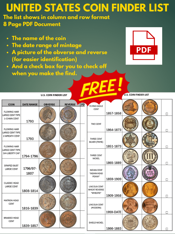 (FREE!) United States Coin Finder List product image (1)
