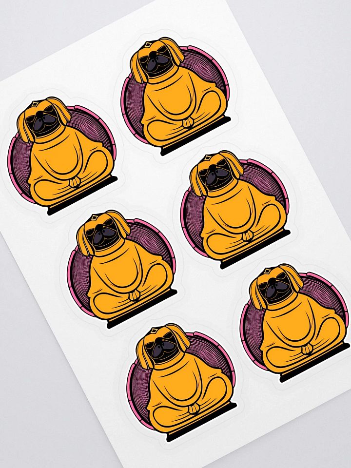 A Meditating Pug Monk - Stickers product image (1)