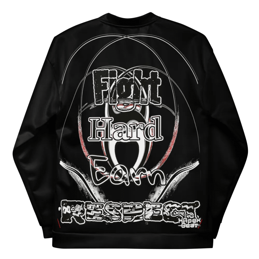 Fight Hard Earn Respect - Black - Bomber Jacket product image (11)