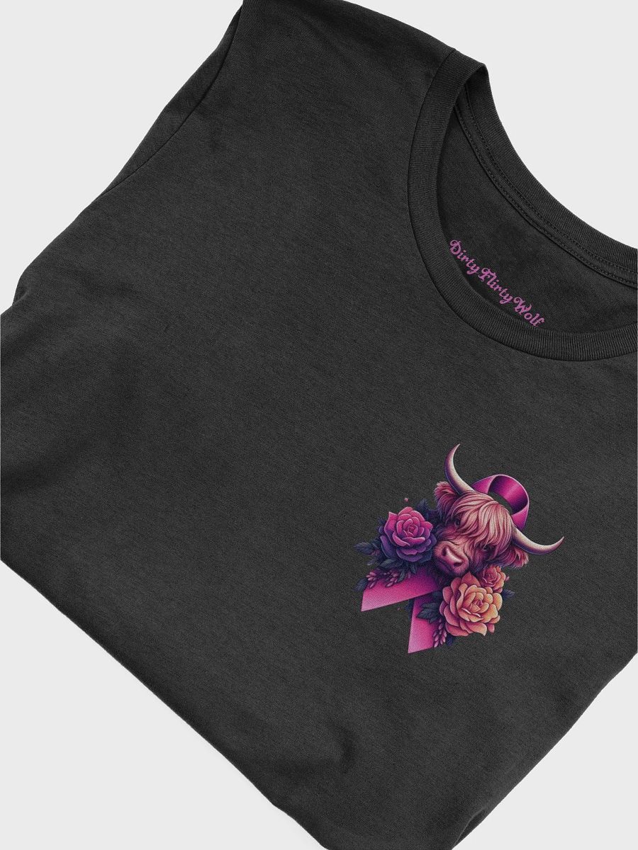 Highland Cow Blooms Breast Cancer Awareness T-Shirt product image (25)