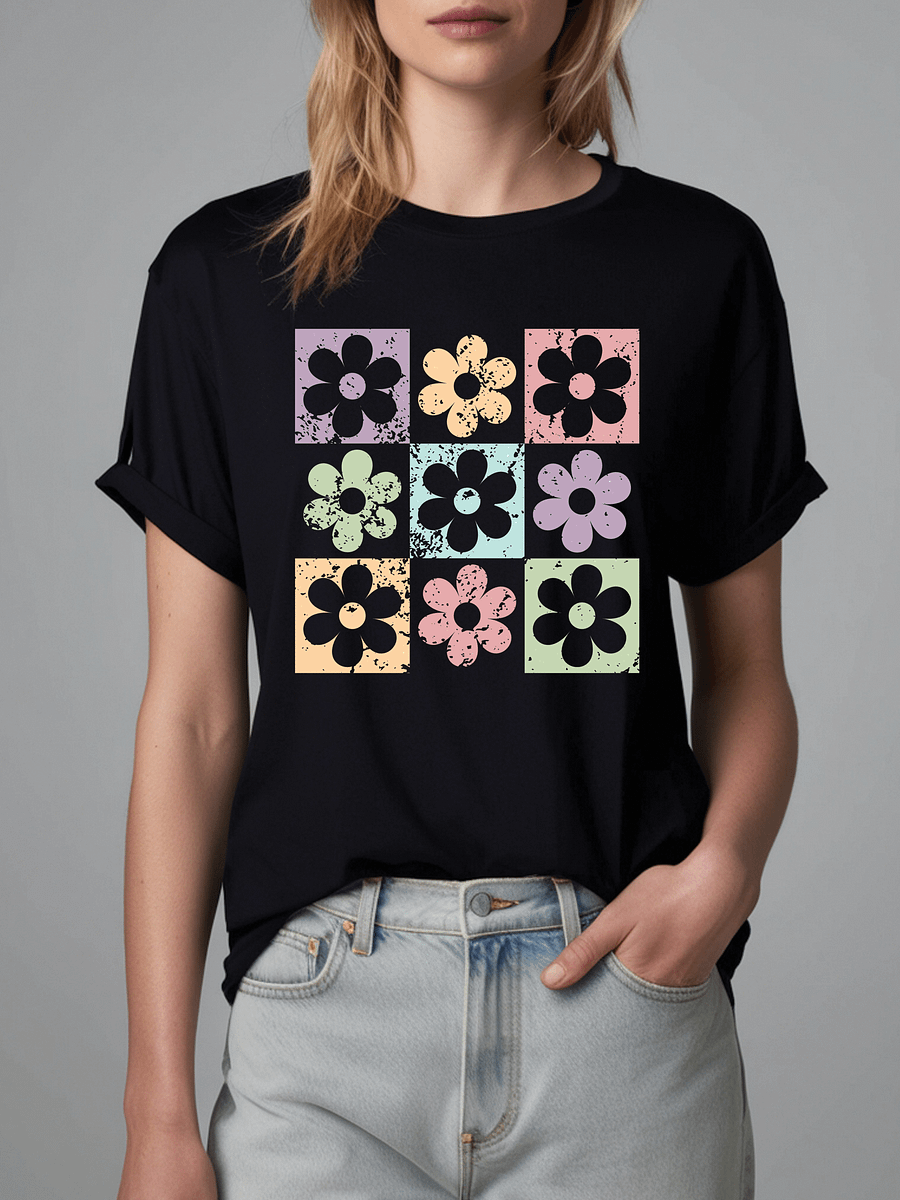Women's Floral Printed Short Sleeve T-Shirt product image (1)