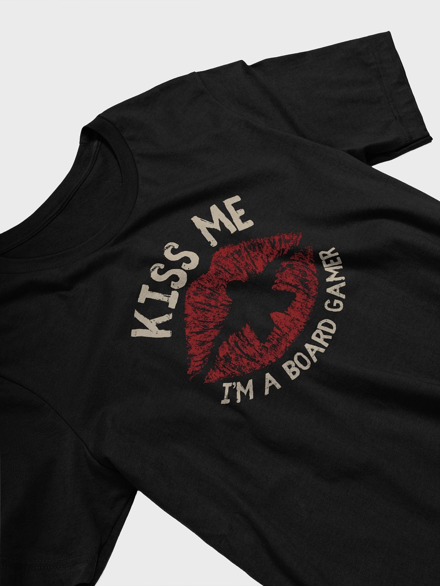 Kiss Me I'm a Board Gamer - Cute Grunge Meeple Lips Board Game Shirt product image (5)