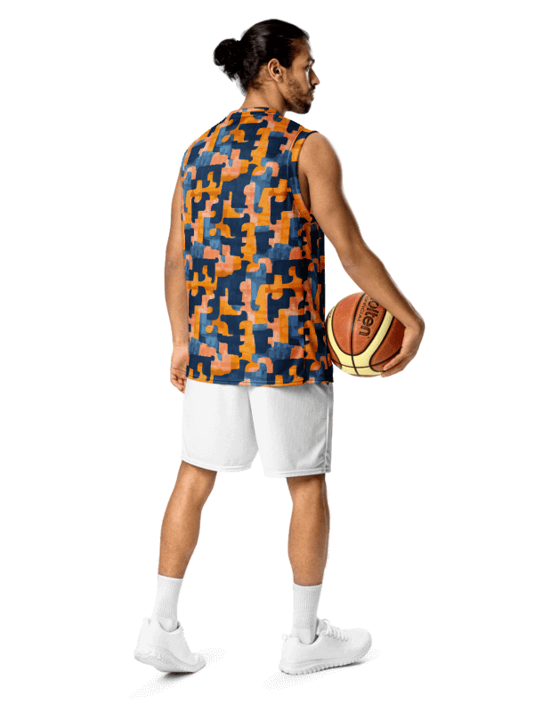 Flowing Shapes | Recycled Unisex Basketball Jersey product image (3)