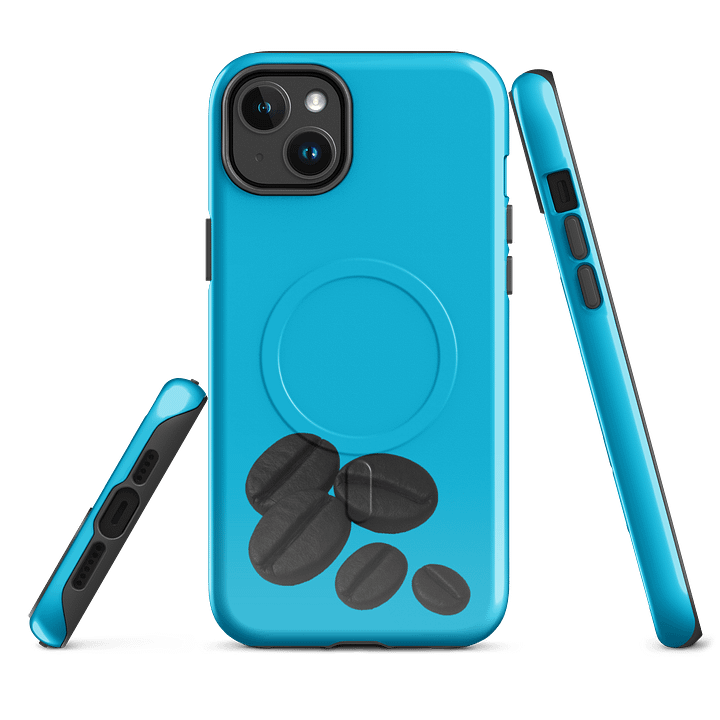 Cyan Black Coffee Beans MagSafe® Tough iPhone® Case product image (1)