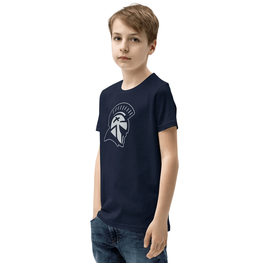 YOUTH - CRESTMONT WARRIOR T-SHIRT ON ATHLETIC NAVY product image (3)