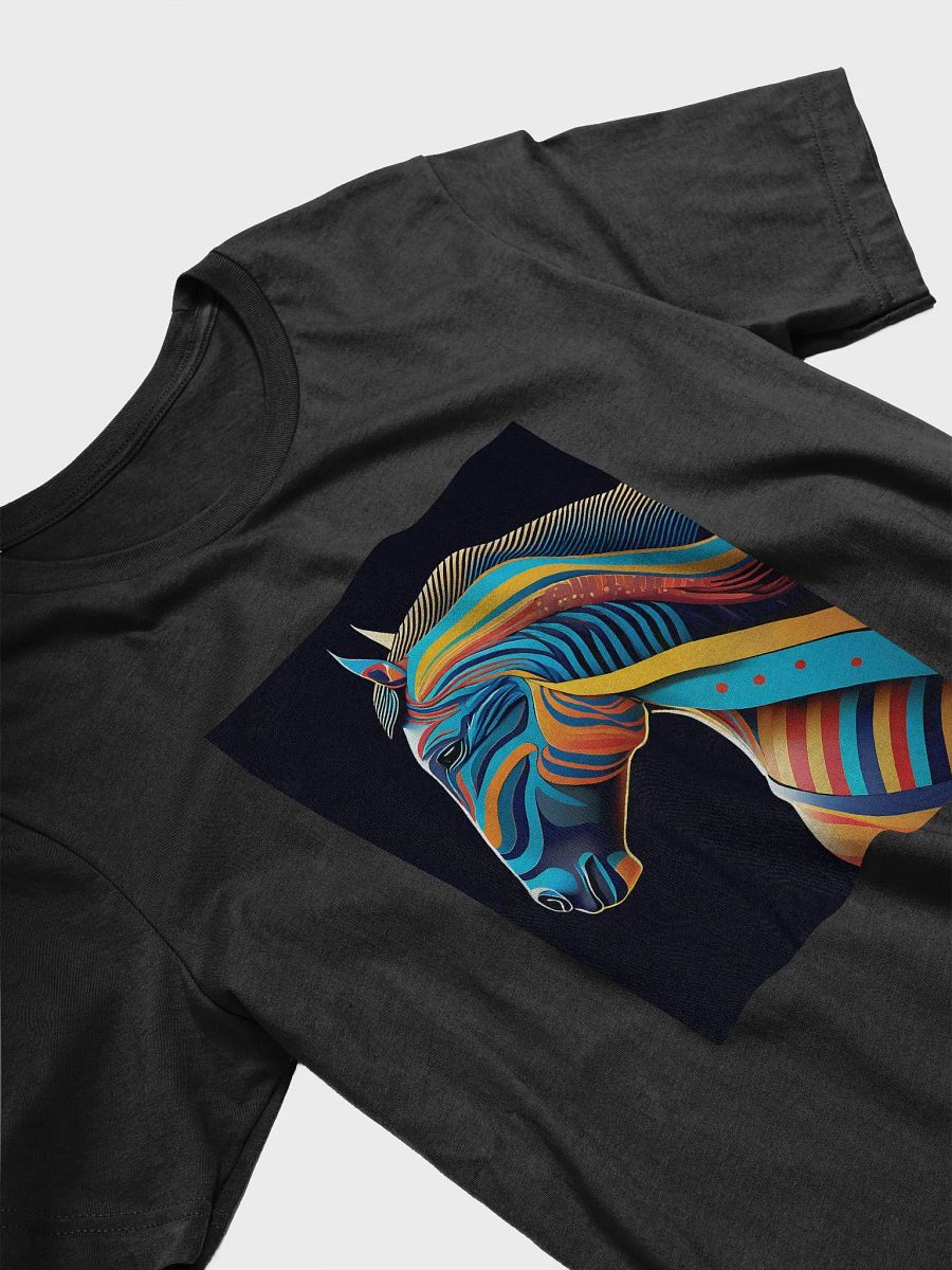 Stylized horse illustration made of coloured ribbons product image (25)