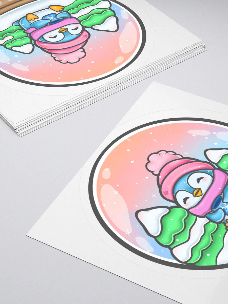 Large Ice Cold Snow Globe Penguin Sticker product image (4)