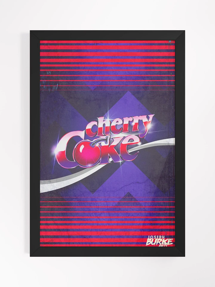 Retro Cherry Coke Chrome Framed Art product image (2)
