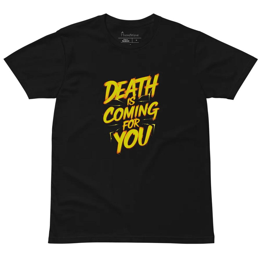 Urban Eerie Fusion: Death is Coming for You AS Colour Unisex Premium T-Shirt product image (10)