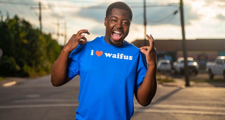 i Love waifus T-Shirt (Blue) product image (2)
