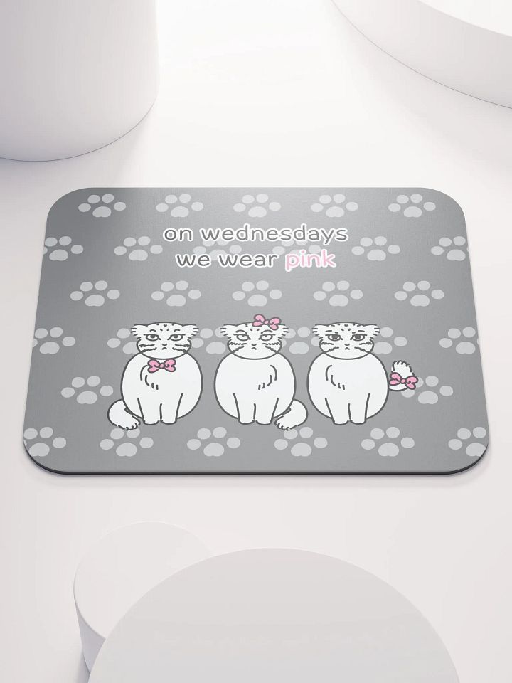 Pink Wednesdays Manul - Mousepad product image (1)