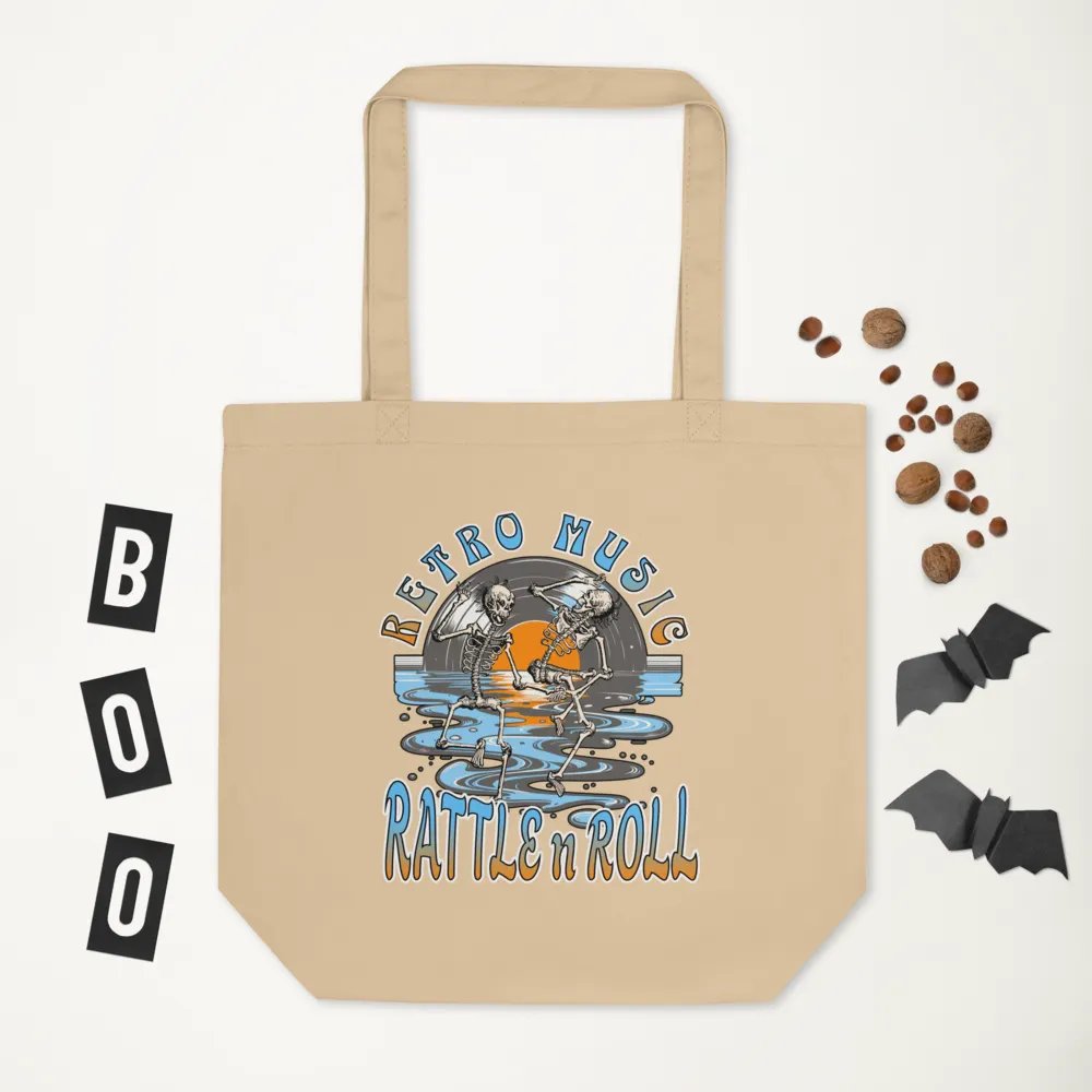 Retro Music Rattle n Roll Skeleton Dance Tote Bag product image (5)