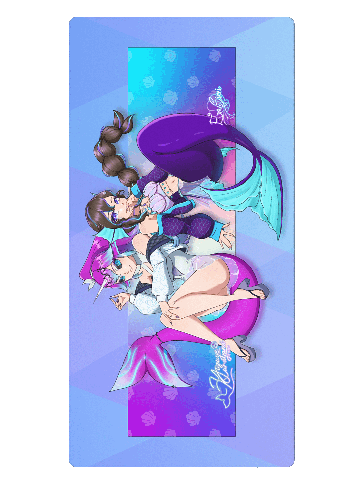 🩷Yuzu & 💜Eru 36″×18″ Gaming Mouse Pad product image (2)