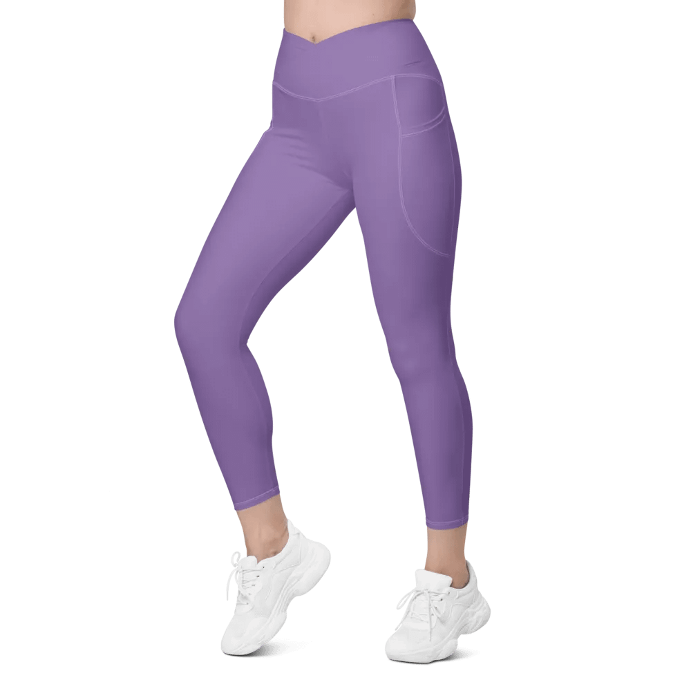 Purple Crossover Leggings with Pockets product image (7)