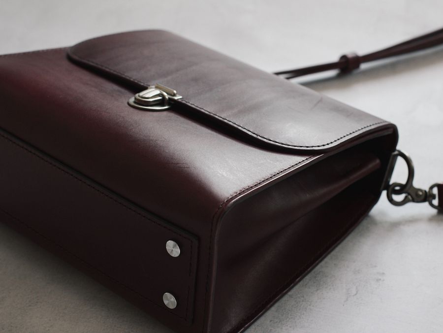 Maroon Leather Cross-body Bag - Medium product image (8)