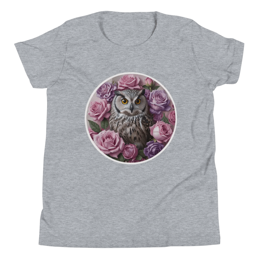 Owl and Roses Youth T-Shirt product image (26)