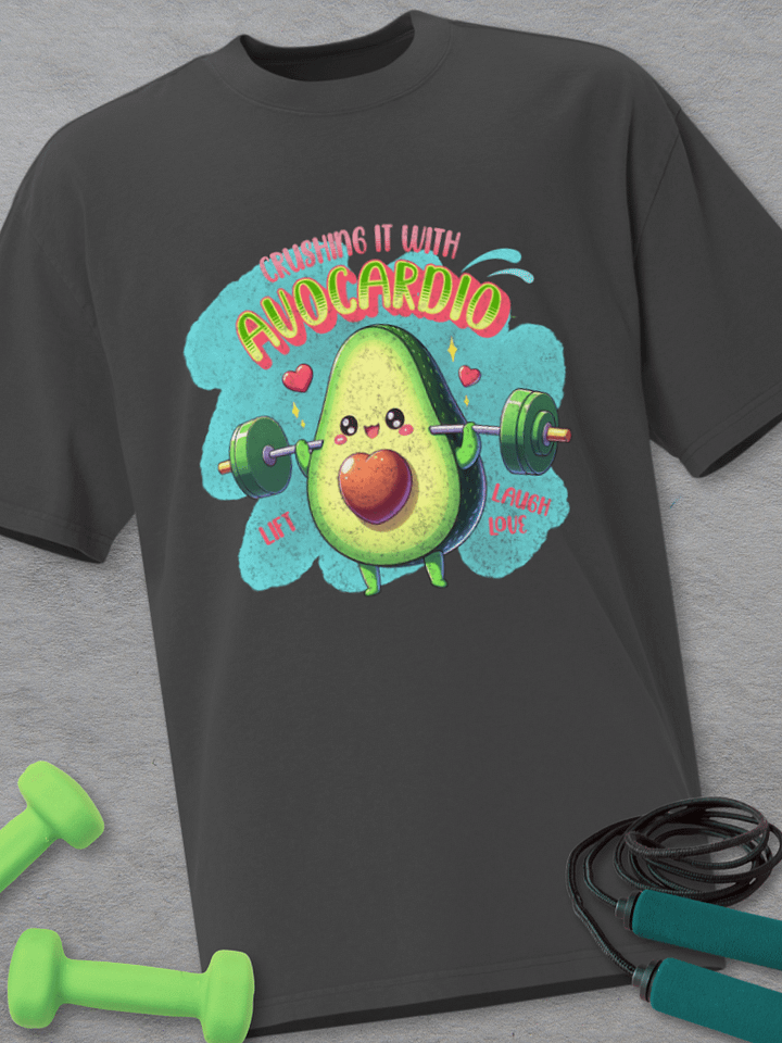 Crushing it with AVOcardio Oversized Faded T-Shirt product image (1)