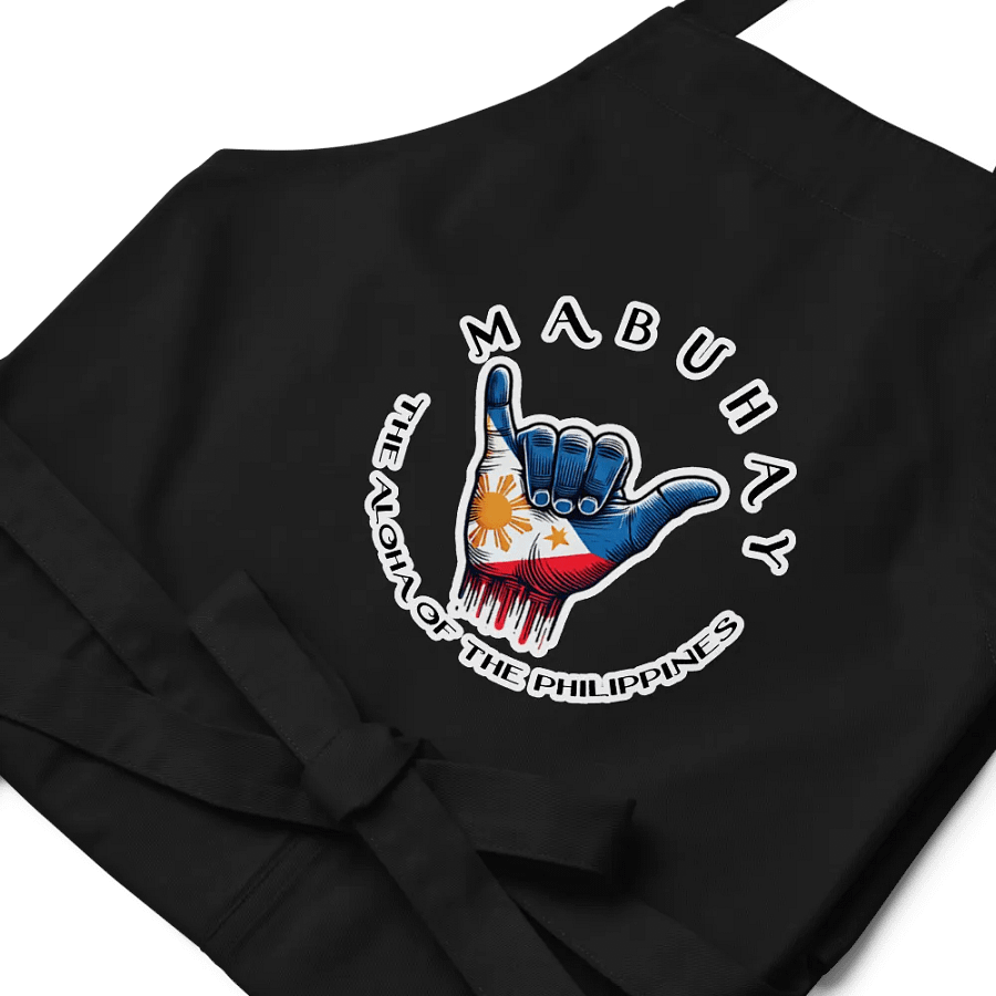 MABUHAY THE ALOHA OF THE PHILIPPINES APRON - SHAKA HANG LOOSE VIBES FOR YOUR KITCHEN product image (10)