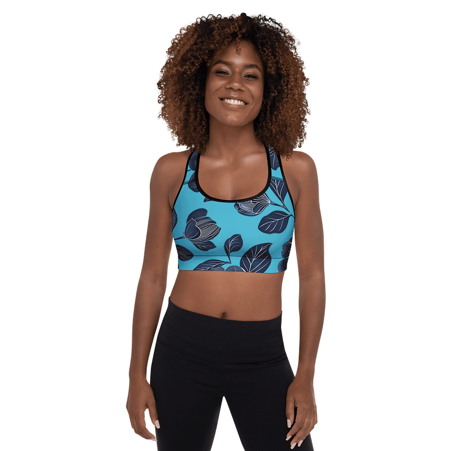 Symmetrical Floral Bliss Padded Sports Bra (DTAC) product image (7)