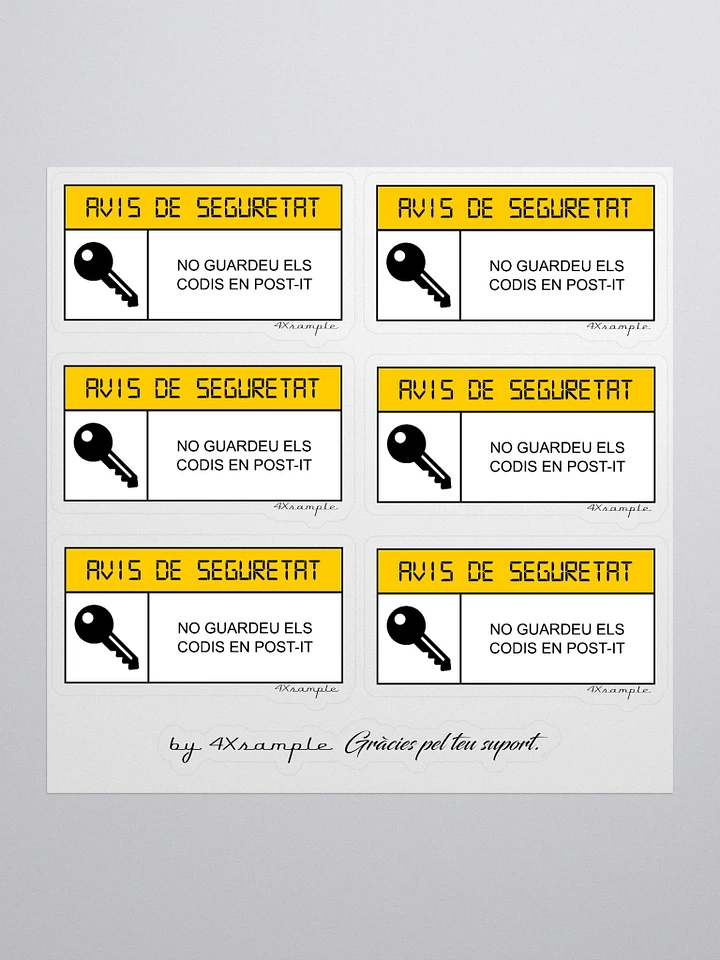 Avís de seguretat - Adhesius product image (1)