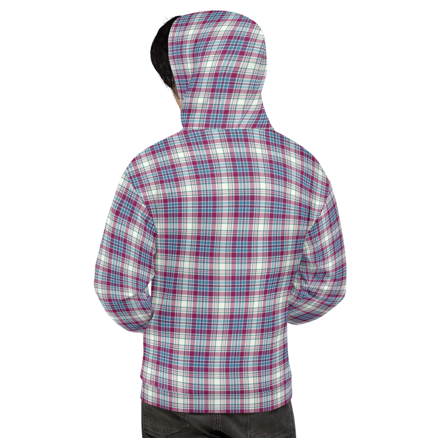 Turquoise and Magenta Plaid Hoodie product image (9)
