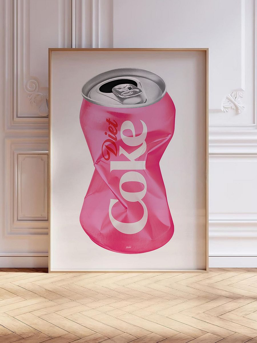 Pink Diet Coke Crushed Can Print product image (3)
