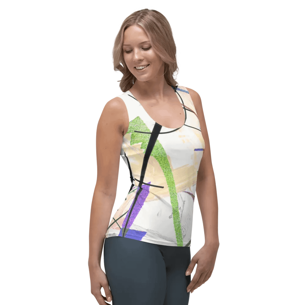 Abstract Lithographic Pattern Design Tank Top - V2 product image (4)
