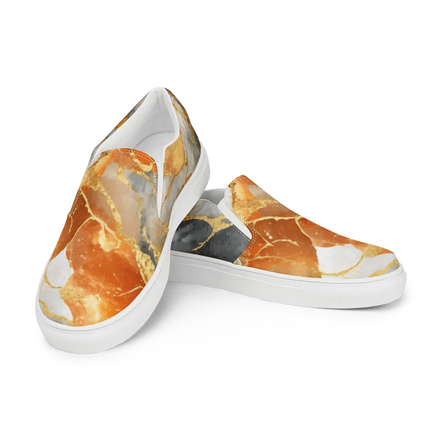 Golden Veins Stone Pattern Slip-On Shoes product image (4)