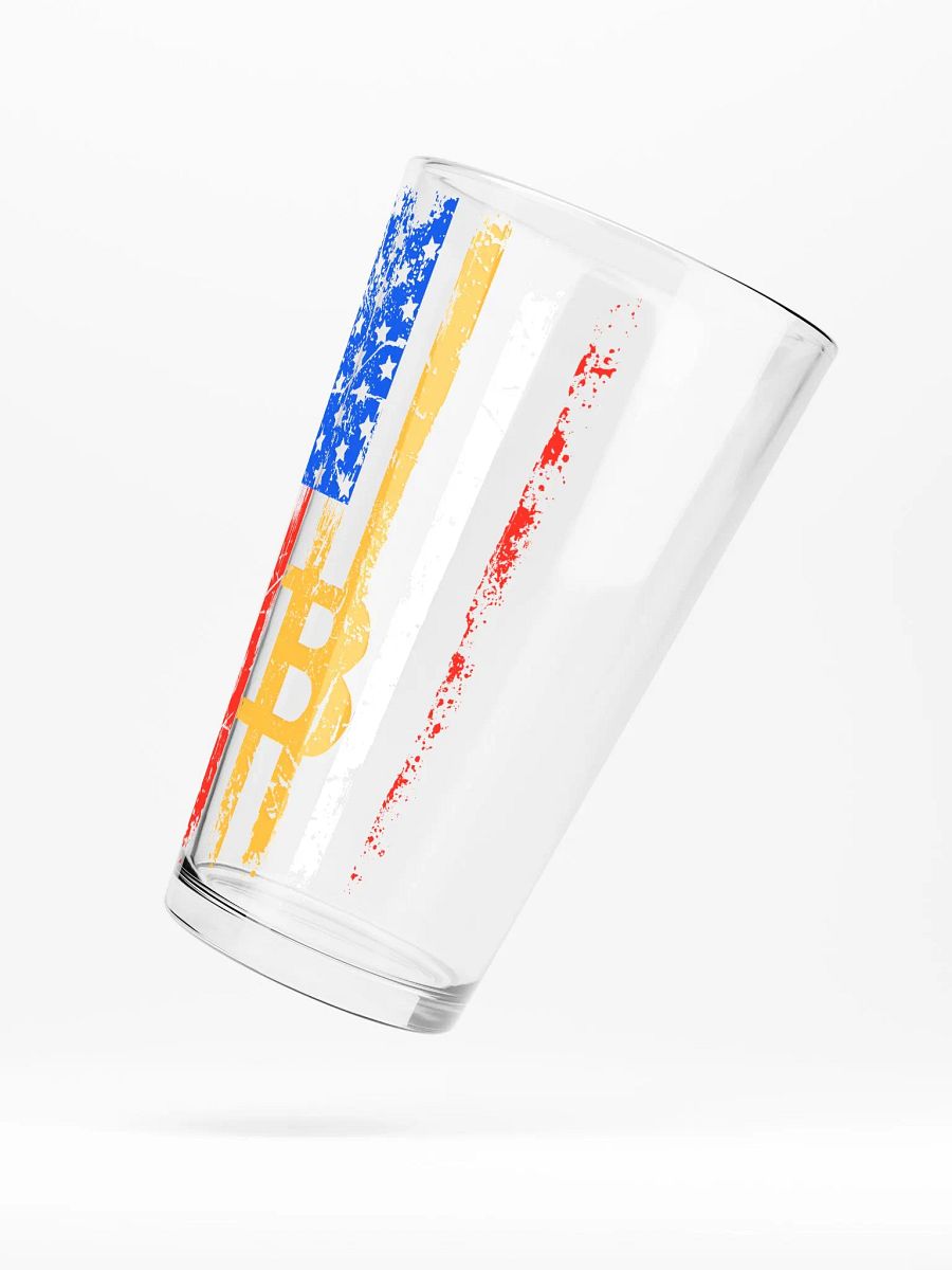 Bitcoin Flag (RWB) Pint Glass product image (5)