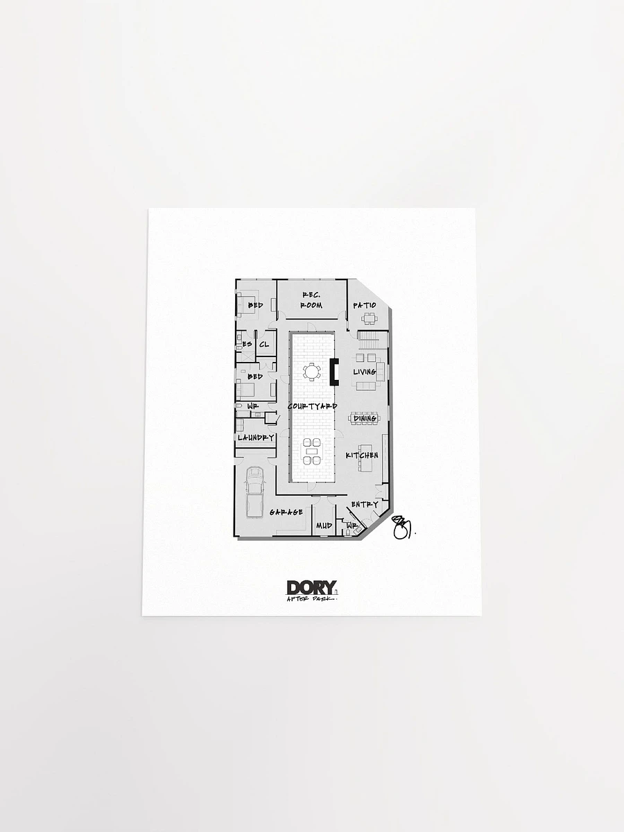 Alphabet Floor Plan Poster - D product image (4)