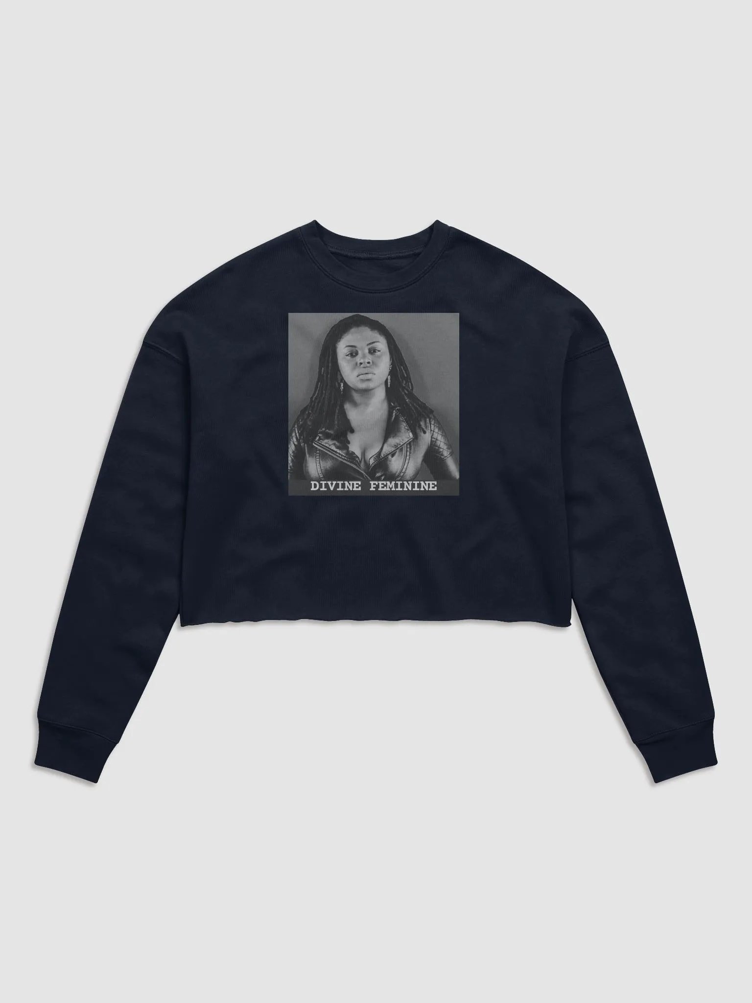 Divine Feminine Navy Crop Sweatshirt product image (1)