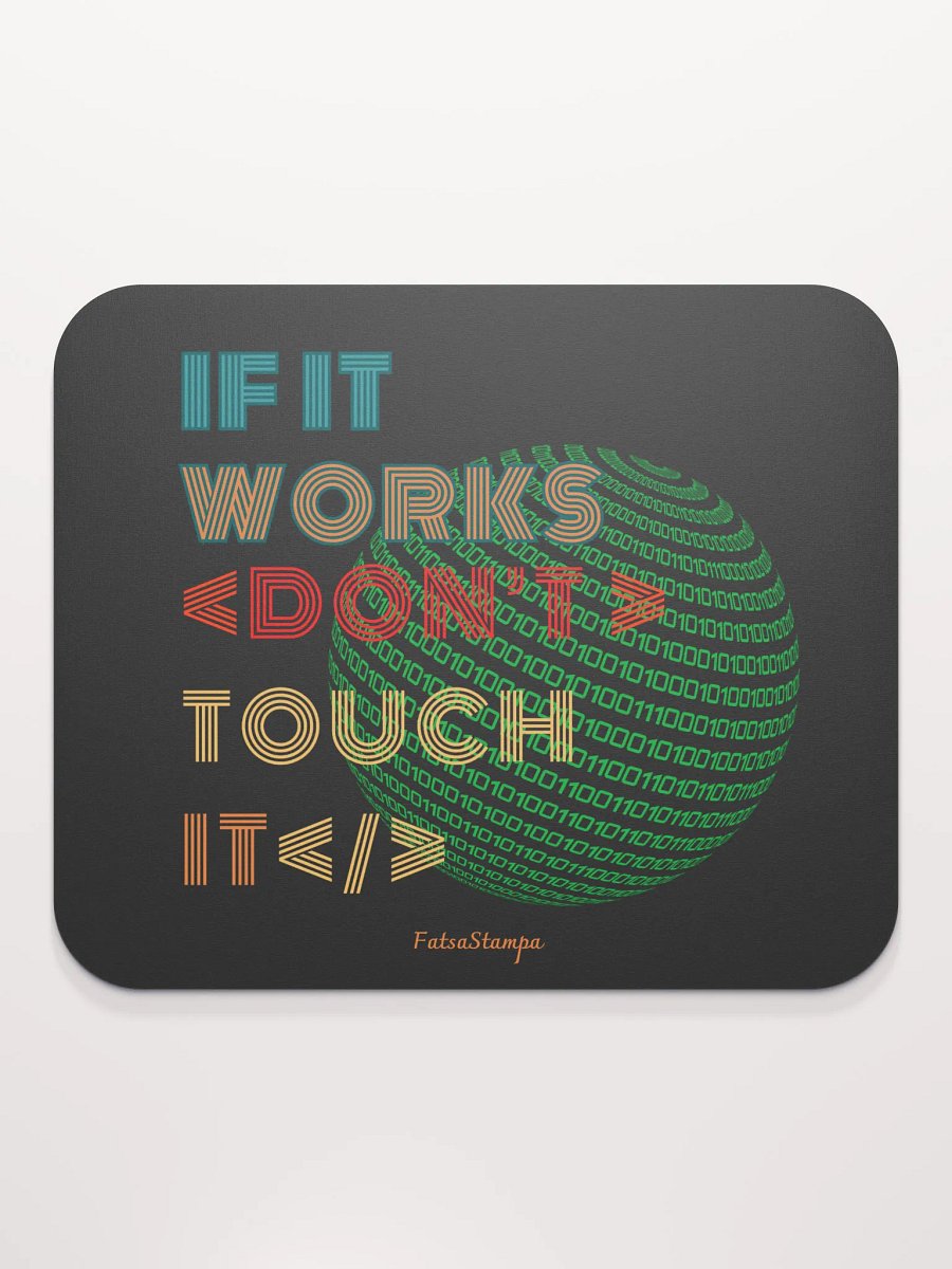 Binary Code Sphere Mouse Pad product image (2)
