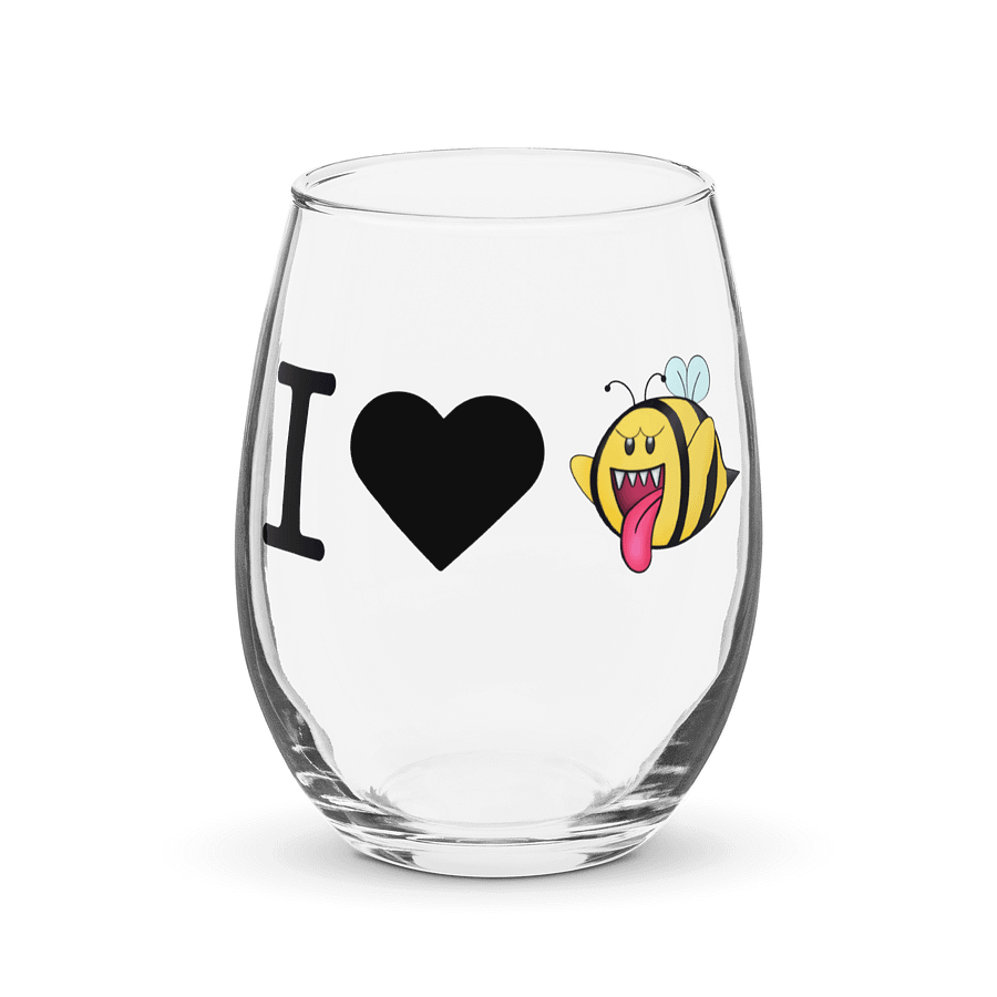 I Love Boo-Bees Stemless Wine Glass product image (1)