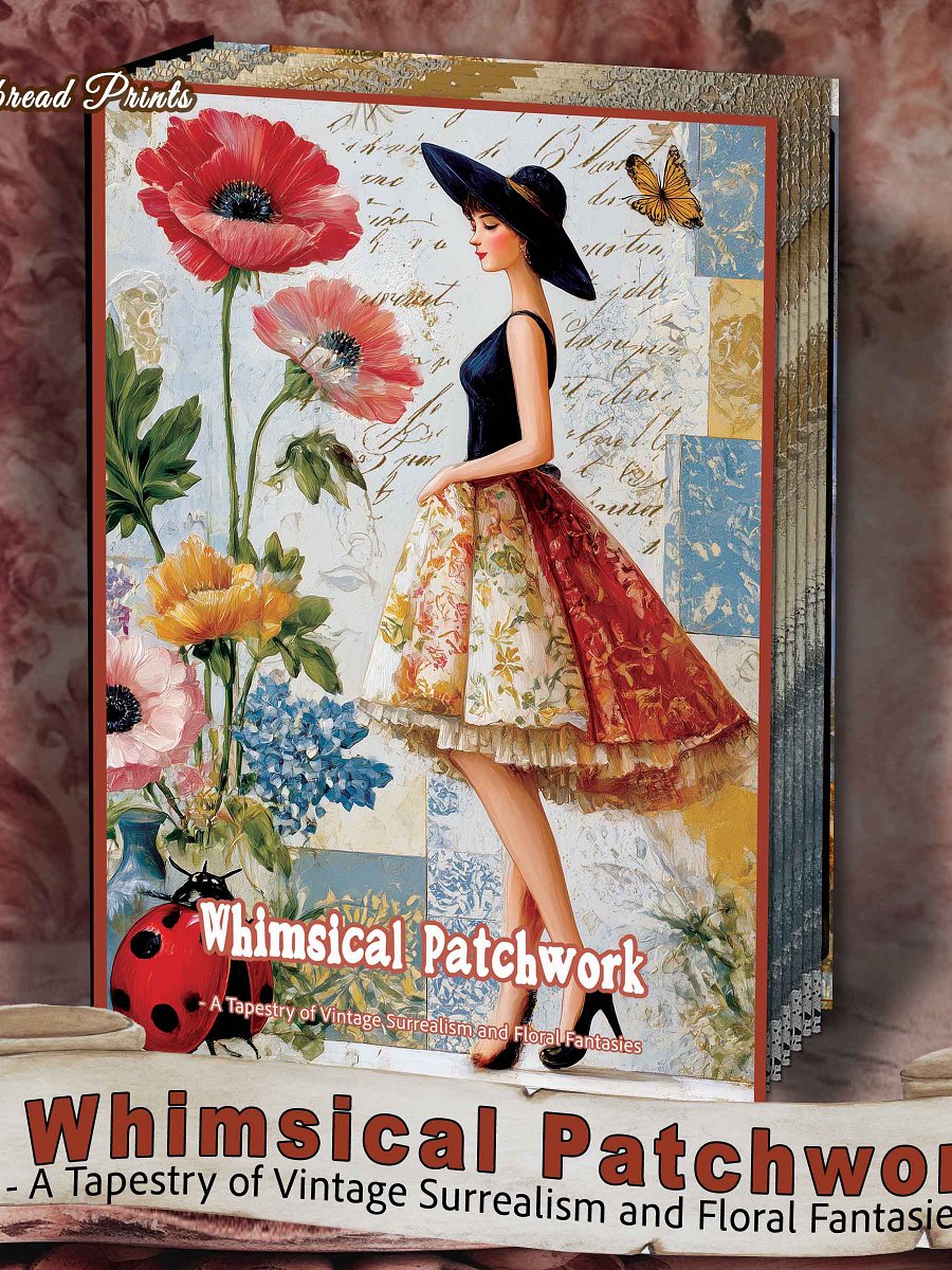 Whimsical Patchwork Journal kit digital Download product image (1)