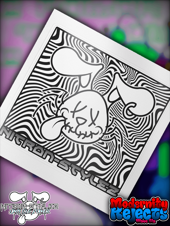 Wave 6 - Trippy Square Kiss Cut Sticker product image (1)