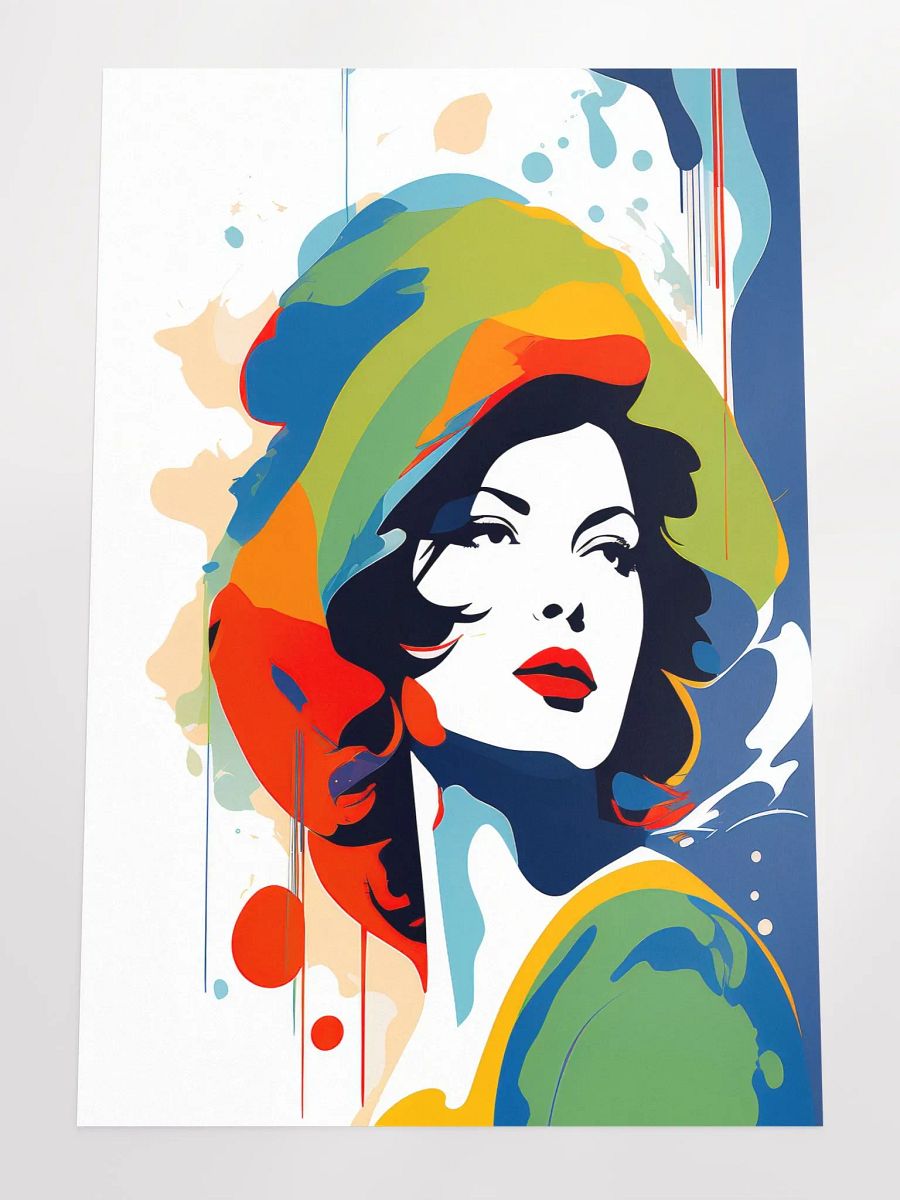 Abstract Woman v3 - Girly - Vintage Style Poster - Large 24x36 Inches product image (4)