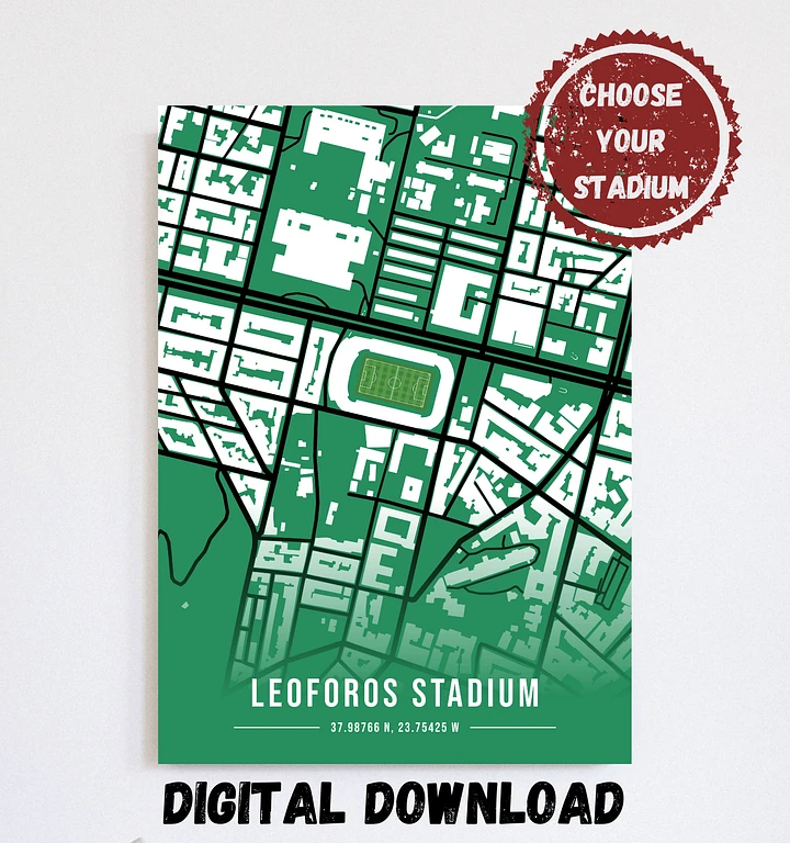 Panathinaikos Stadiums Map Design Digital Download product image (2)