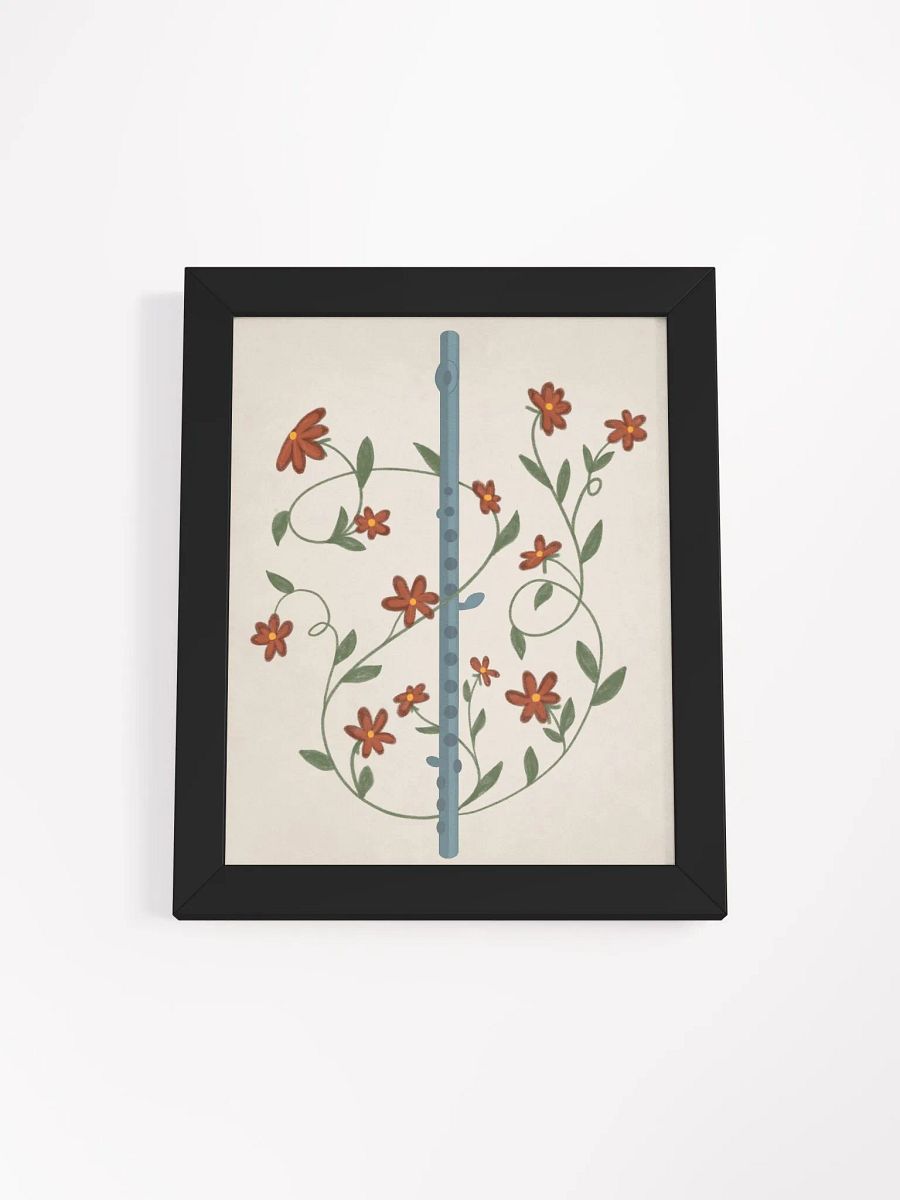 Flute With Autumn Flowers Framed Poster product image (2)